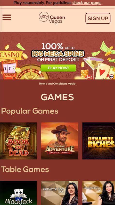 Play Queen Vegas Casino with a Special Bonus Today!.